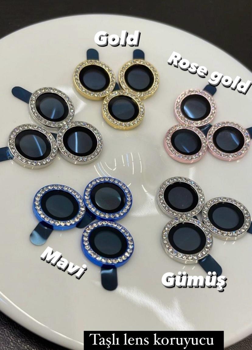 iPhone uyumlu Taşlı Lens Koruyucular